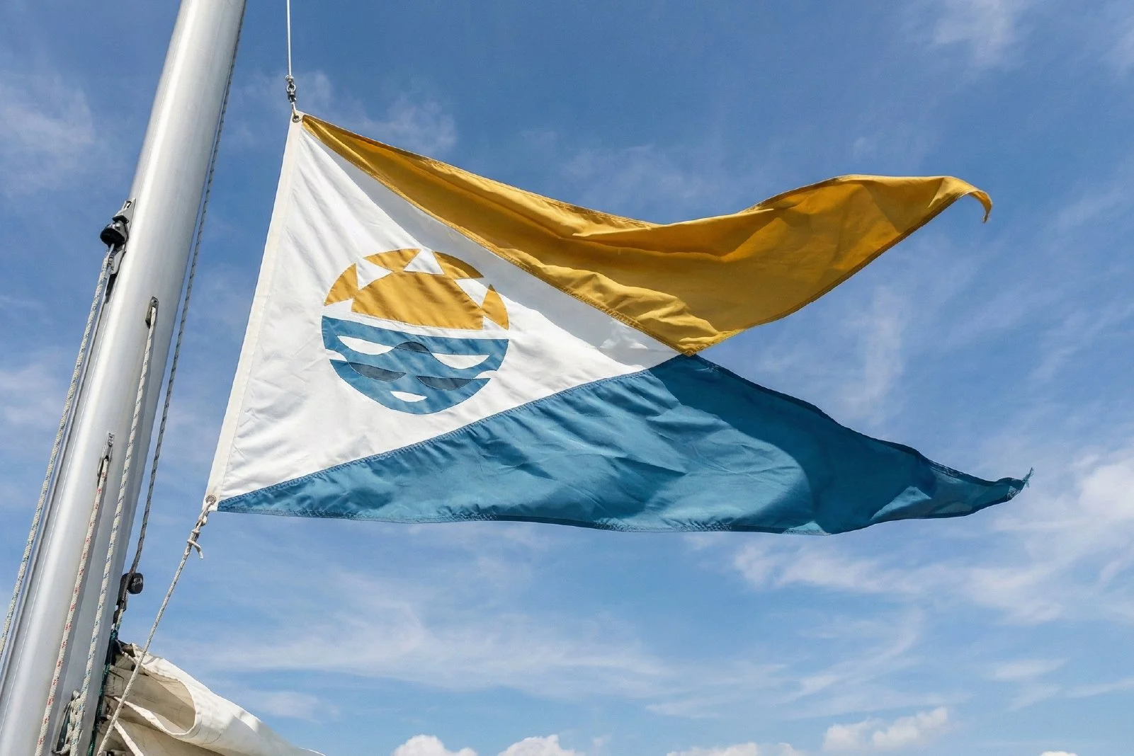 Marisol Oyster 595 logo design sailing yacht Burgee Flag