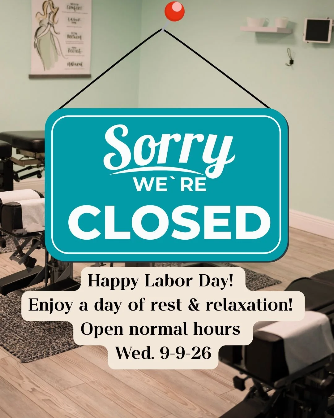 We'll be closed Monday, September 7th in observance of Labor Day. 🩵

Take the day to rest, recharge, and enjoy time with the people who matter most. You've earned it.

We'll be back Wednesday Sept 9th, ready to help you keep showing up strong for yo
