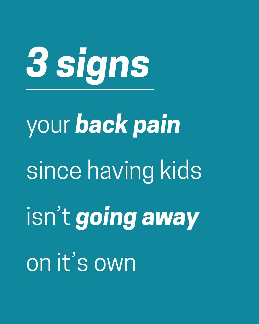 "That's just what happens after kids."

How many times have you said that?

About the back pain. The exhaustion. The way you brace every time you pick up your toddler.

It's common. It's not normal. And you don't have to live with it.

Preg