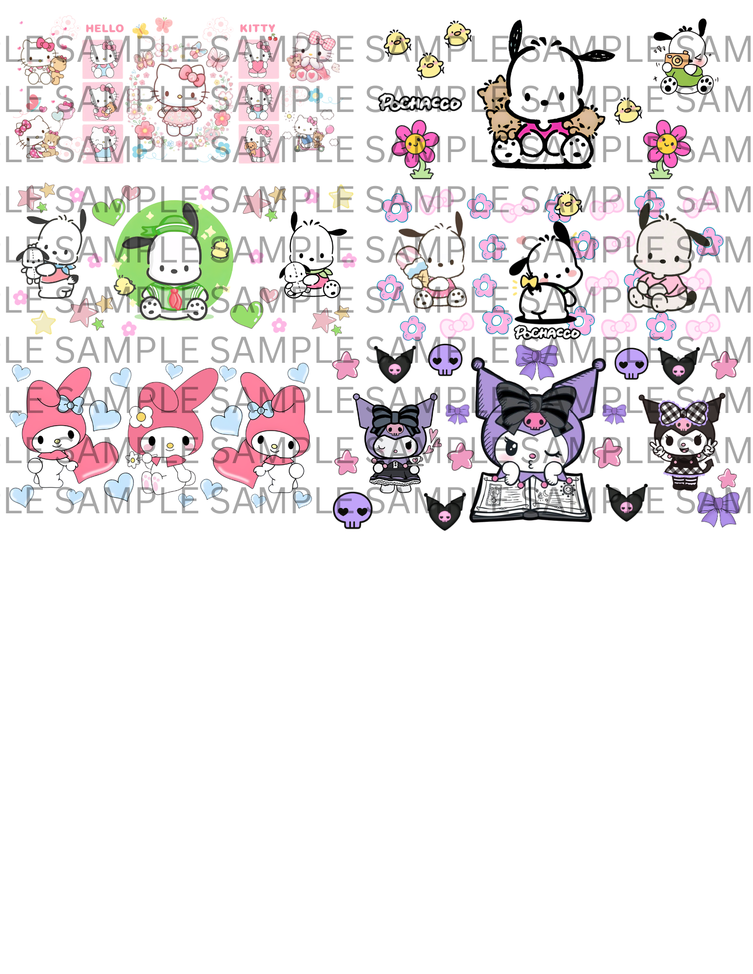 wraps de sanrio para vasos (20 count)