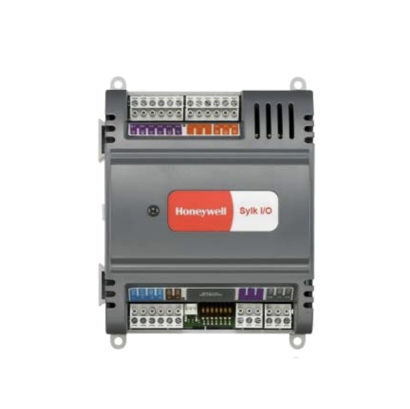 Honeywell Sylk IO control module with various connection terminals and labels.