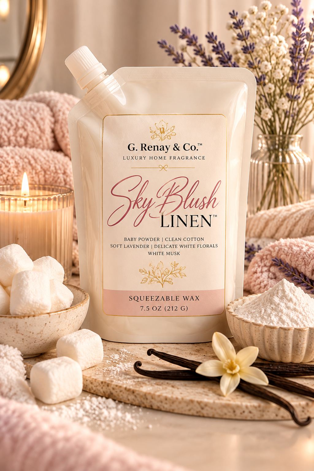 Sky Blush Linen™ Squeezable Wax 7.5 oz