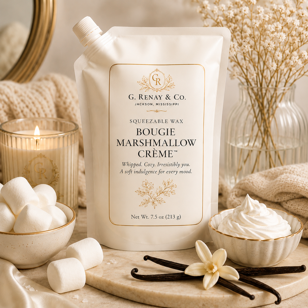Bougie Marshmallow Crème™ Squeezable Wax 7.5 oz