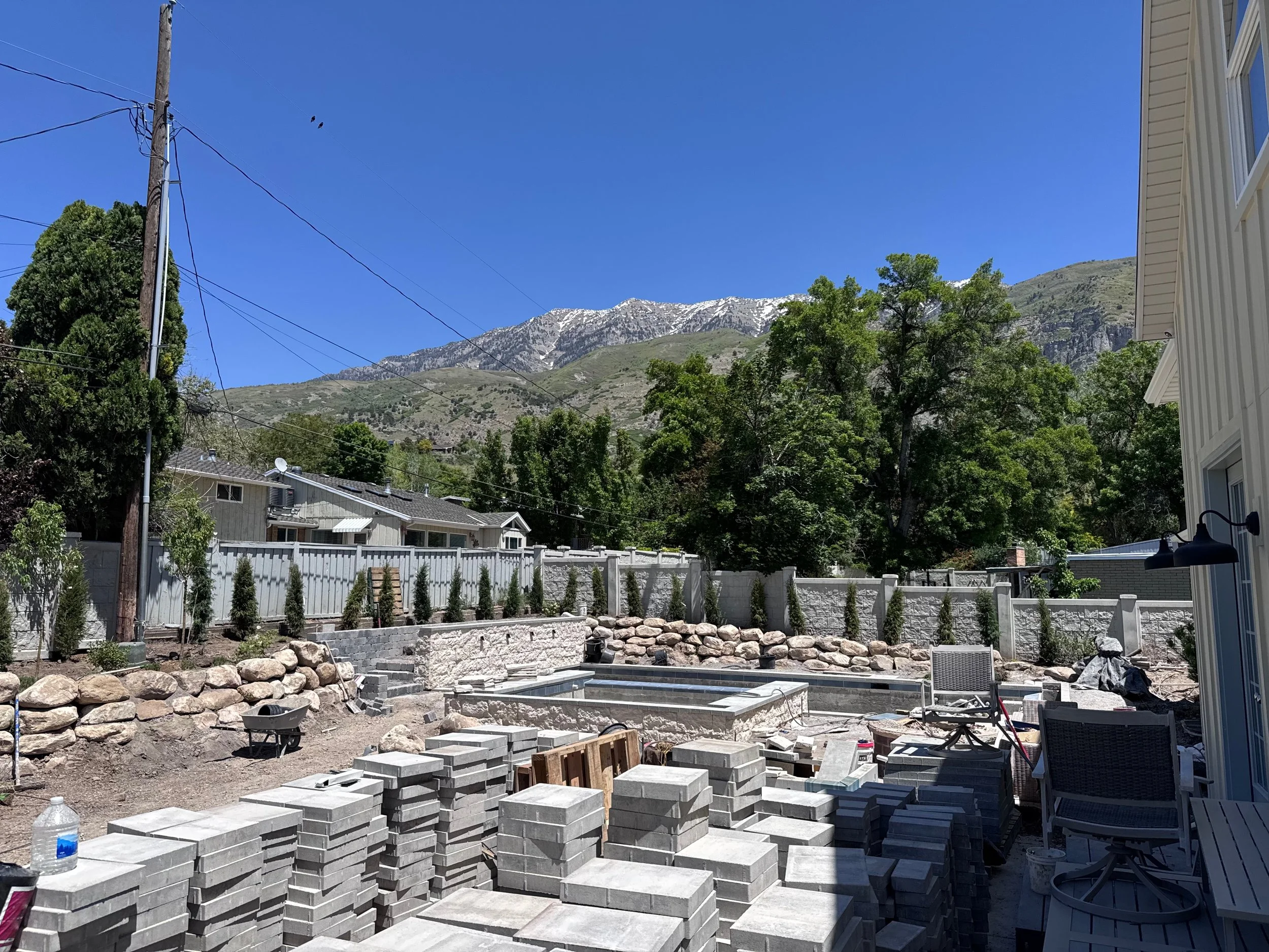 backyard pool progress 