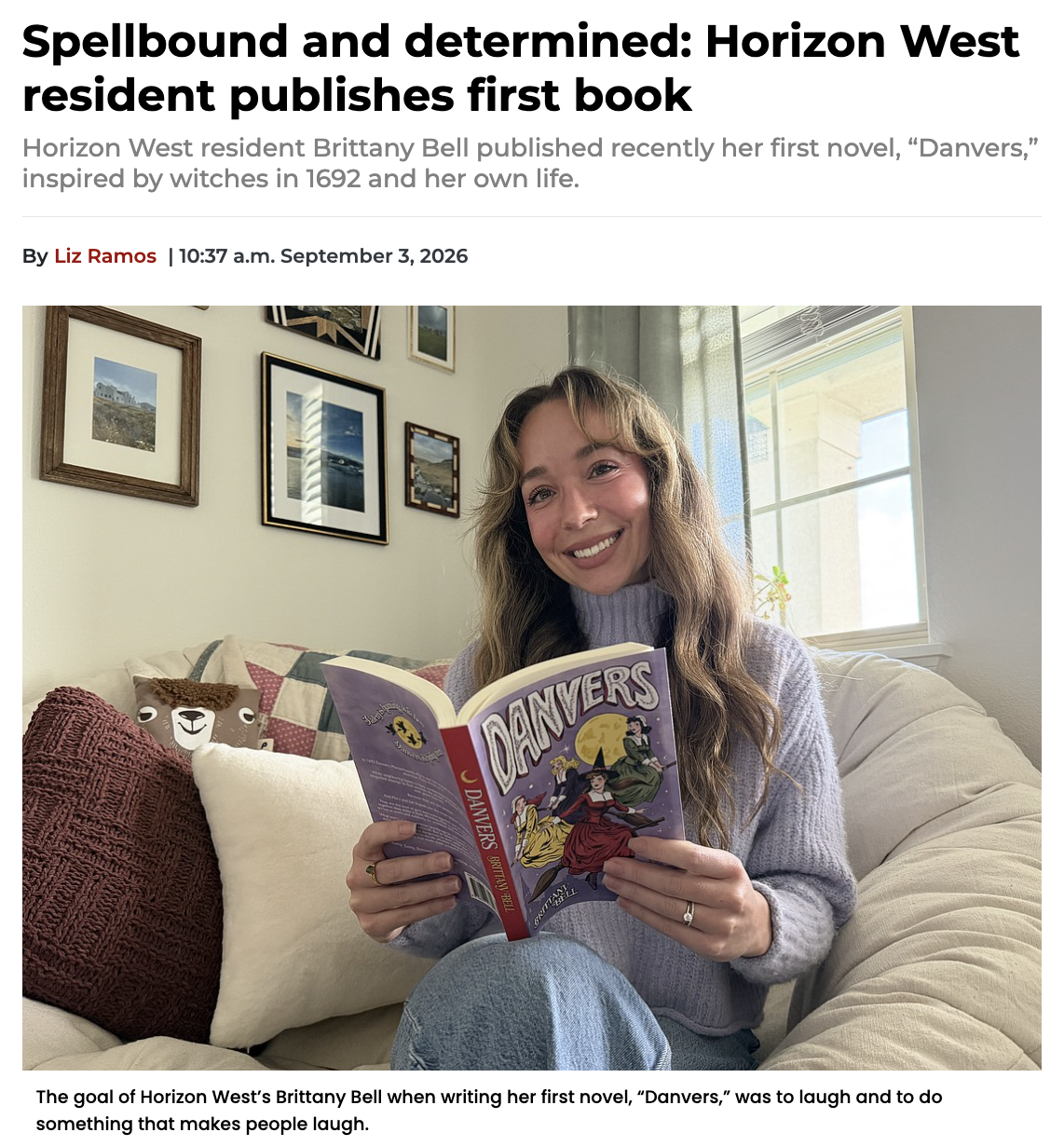 Spellbound and determined: Horizon West resident publishes first book