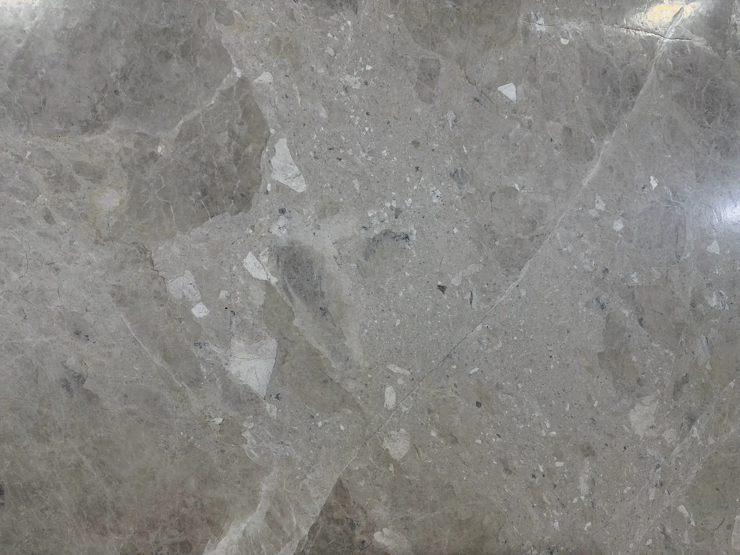 Warm taupe stone with delicate white mineral details