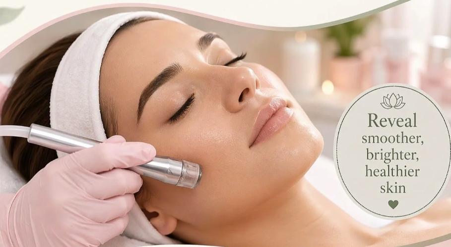Microdermabrasion with customised mask and serum