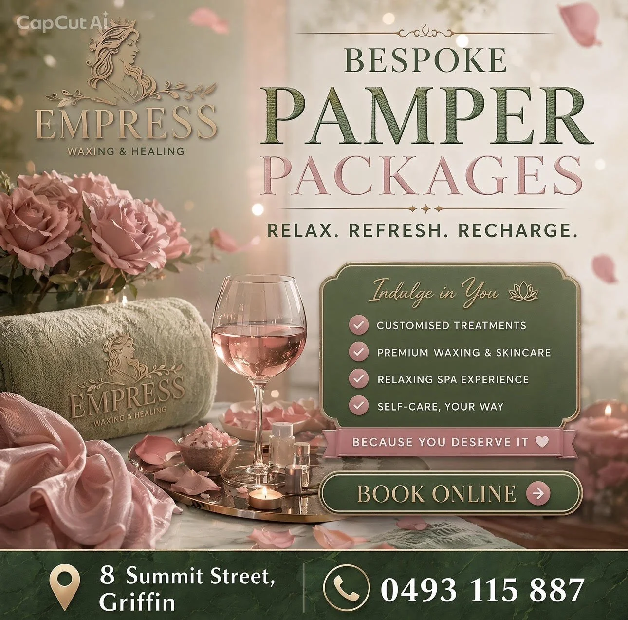 Pamper Package w/refreshments