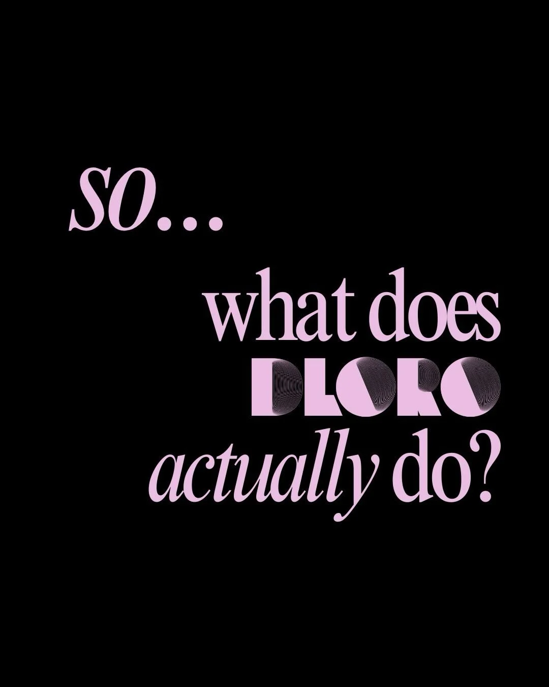 DLORO is a strategy-first social media agency.

We help brands:
&ndash; Build their online presence from scratch
&ndash; Clean up inconsistent messaging
&ndash; Show up consistently and intentionally
&ndash; Stop guessing what to post

Whether you&rs