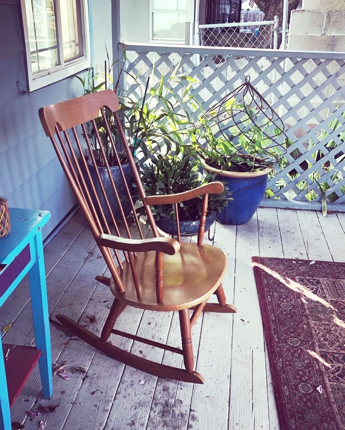 Front porch rocking chair before...