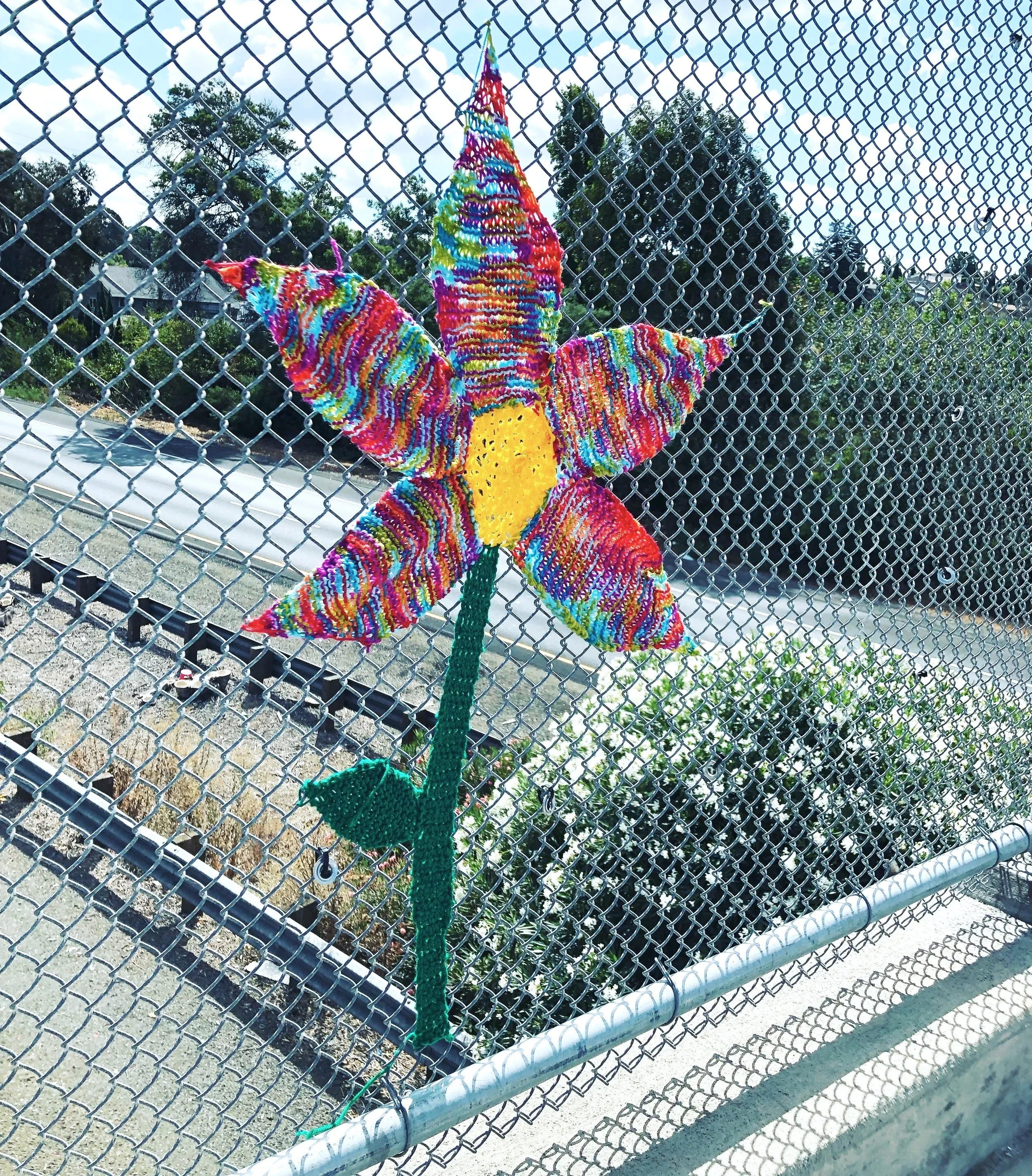 Yarn bombing