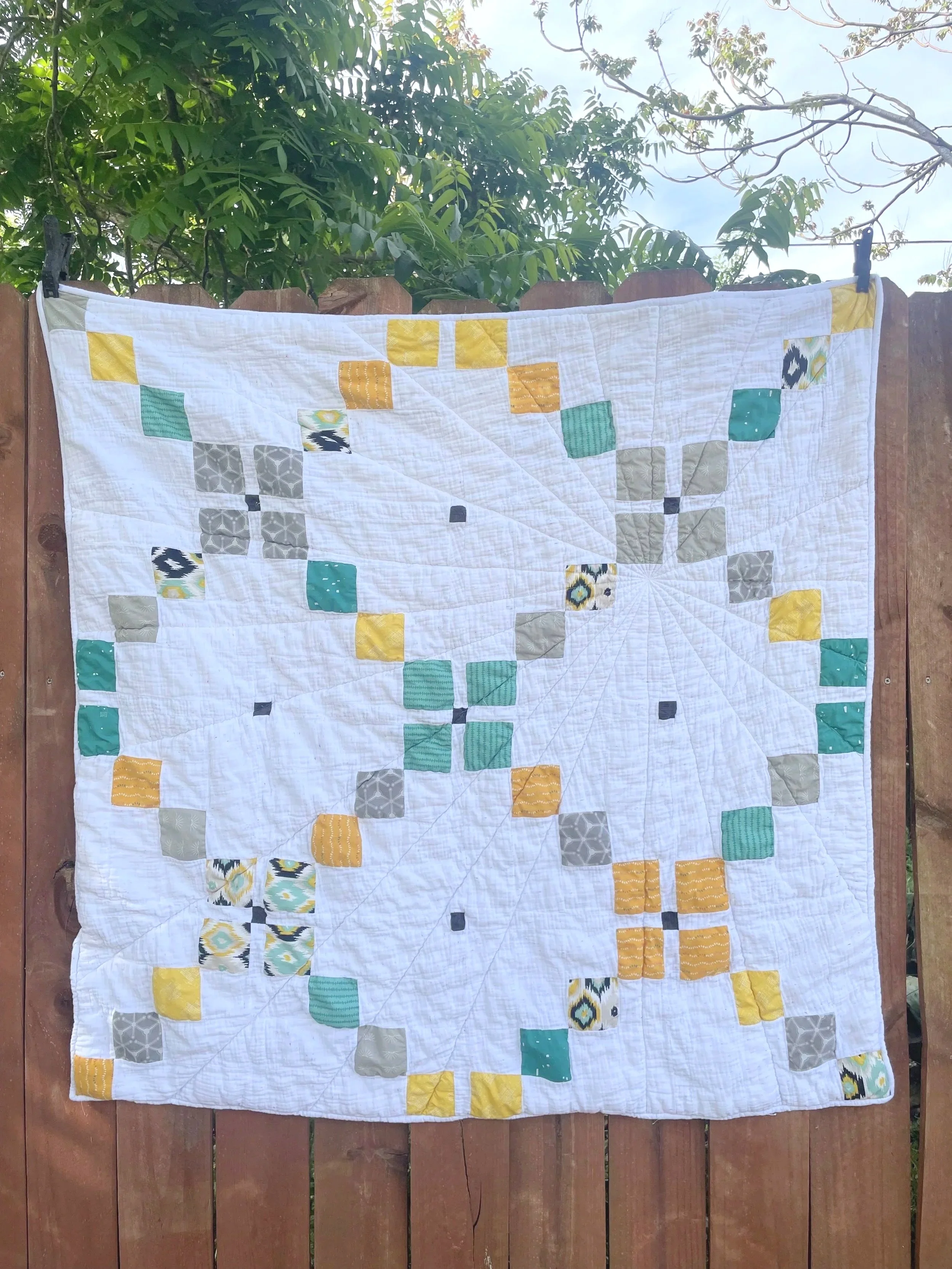 Self drafted quilt. 
