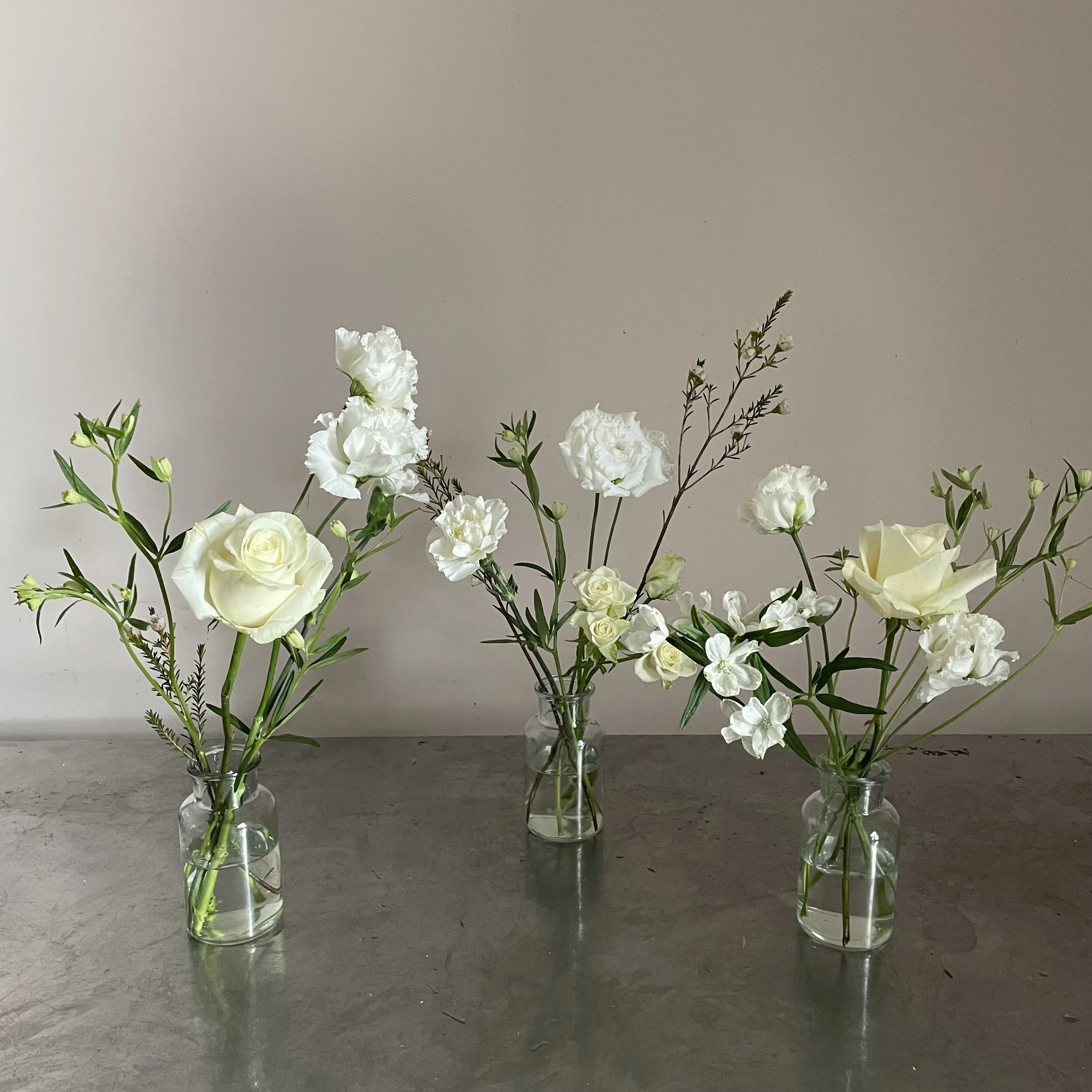Bud vase, 3-5 stems per vase, £15 