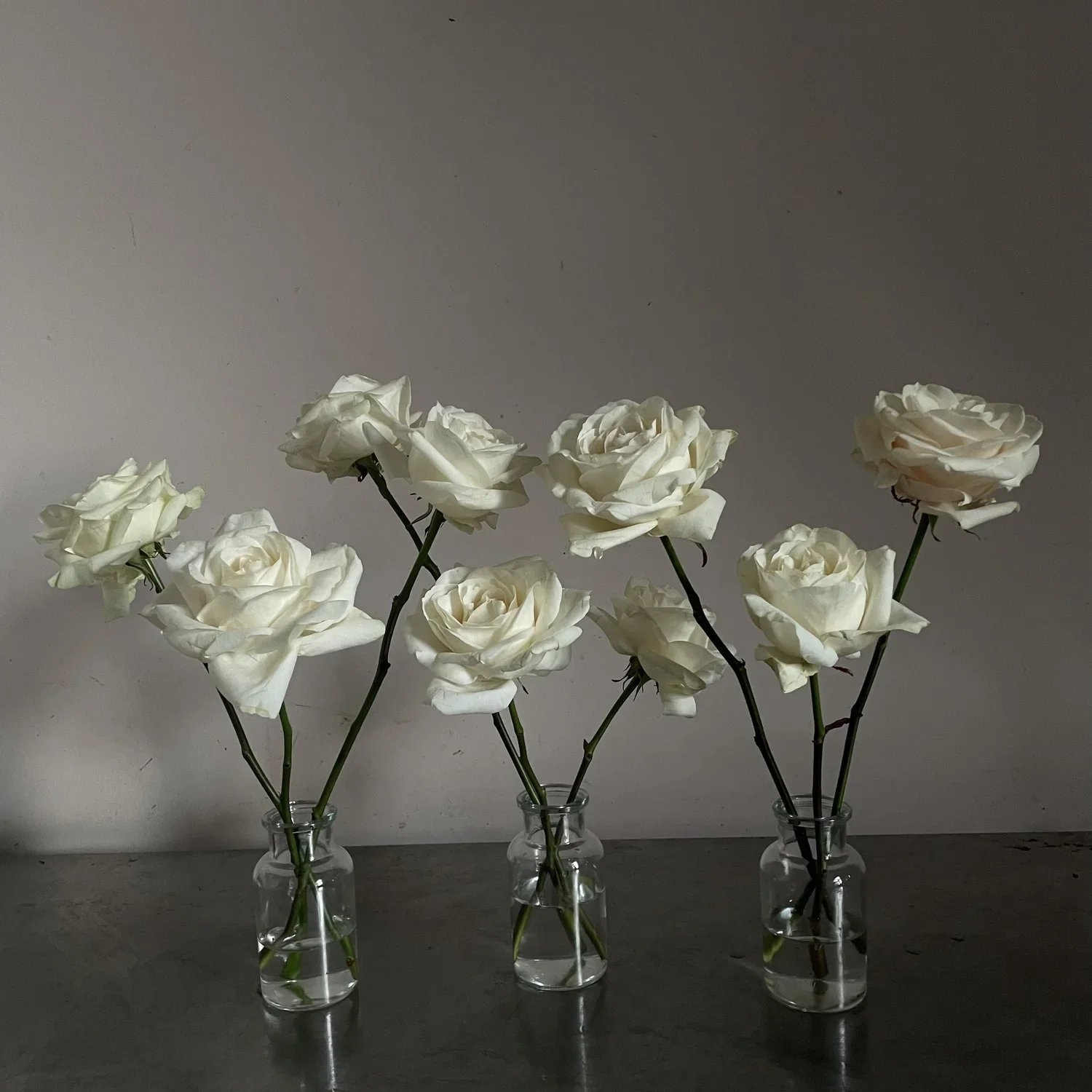 Bud vase, 3-5 stems per vase, £12 