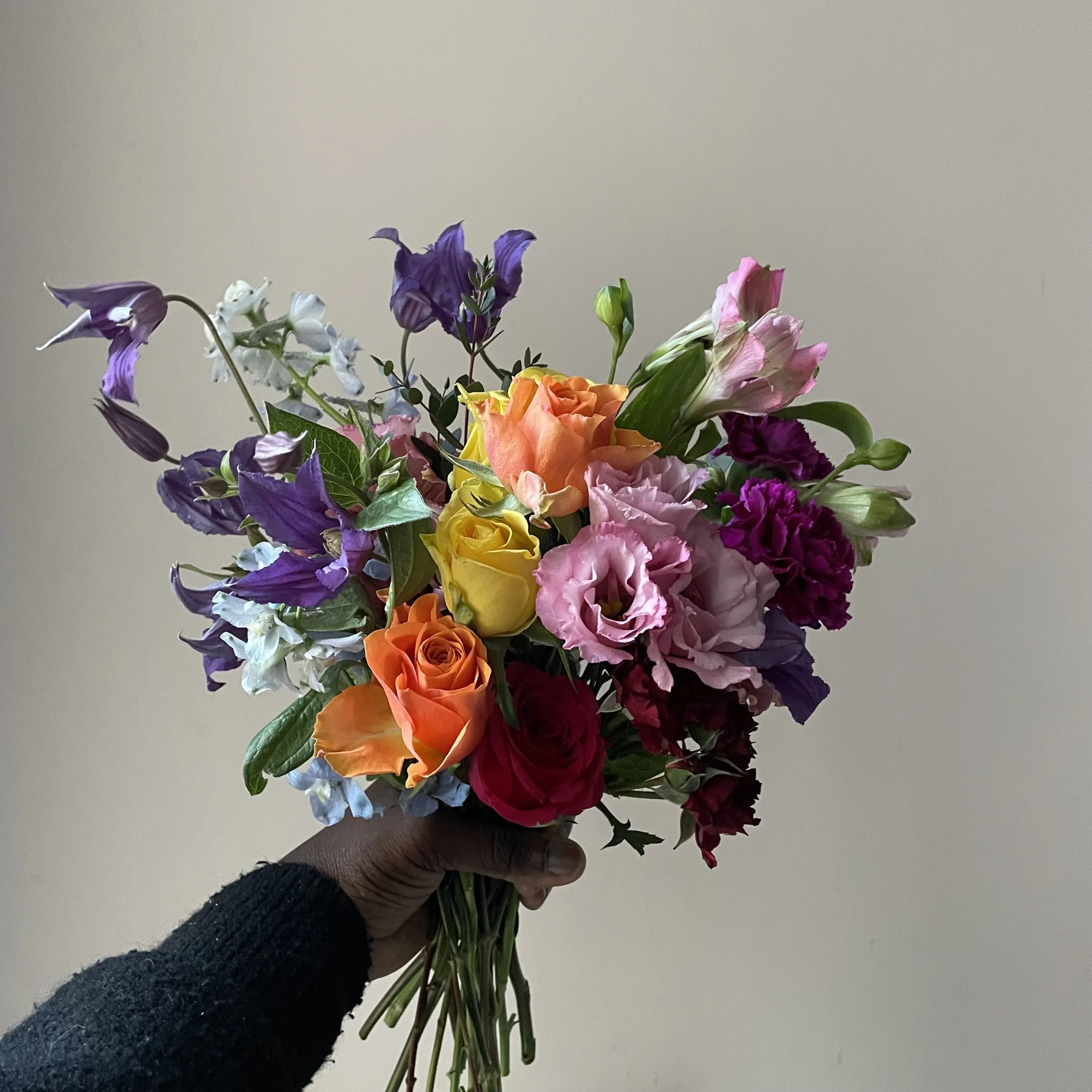 Bridesmaids' bouquet, overall width 15cm, £85