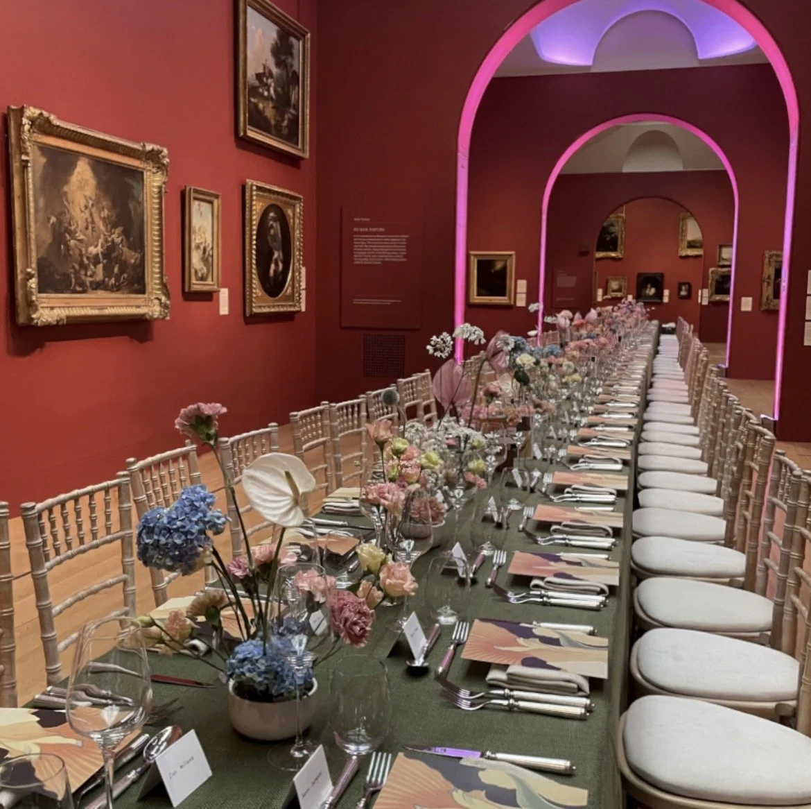 Floristry inspired by Japanese Art, for Dulwich Picture Gallery