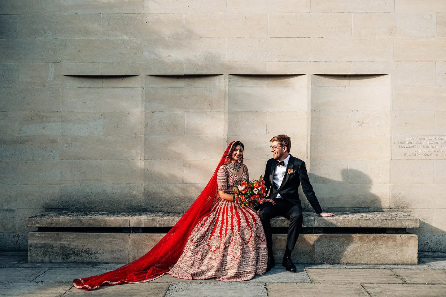 Designing flowers around a saree for a multicultural wedding at the Horniman