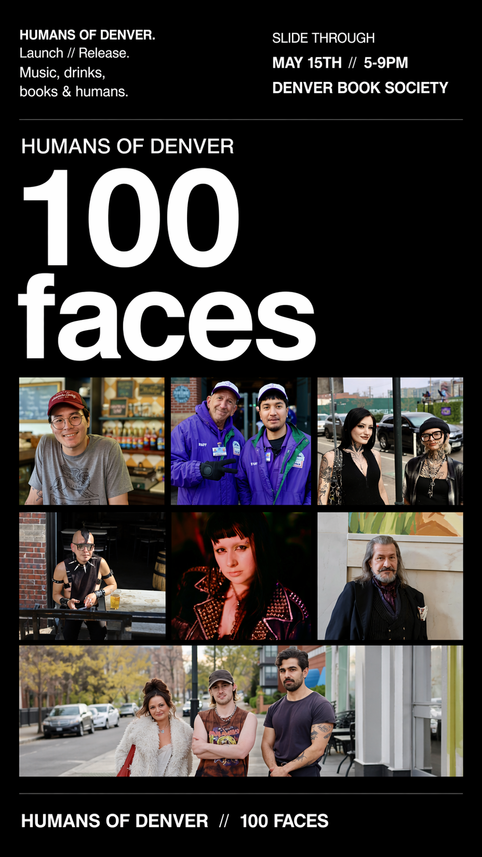 100 Faces x Denver Book Society