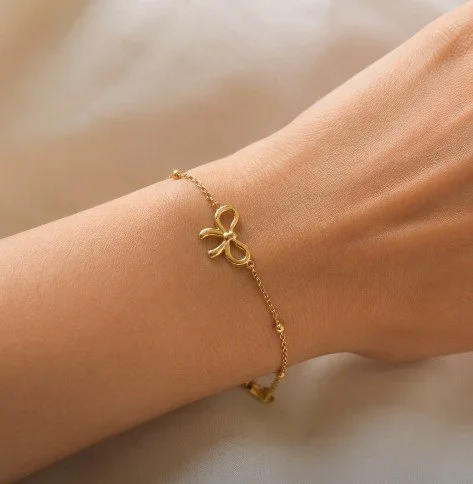 Titanium Steel Bow Bracelet.