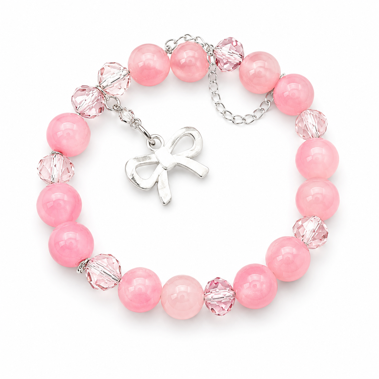 Ocean/Bow Preppy Crystal Bead Bracelets.