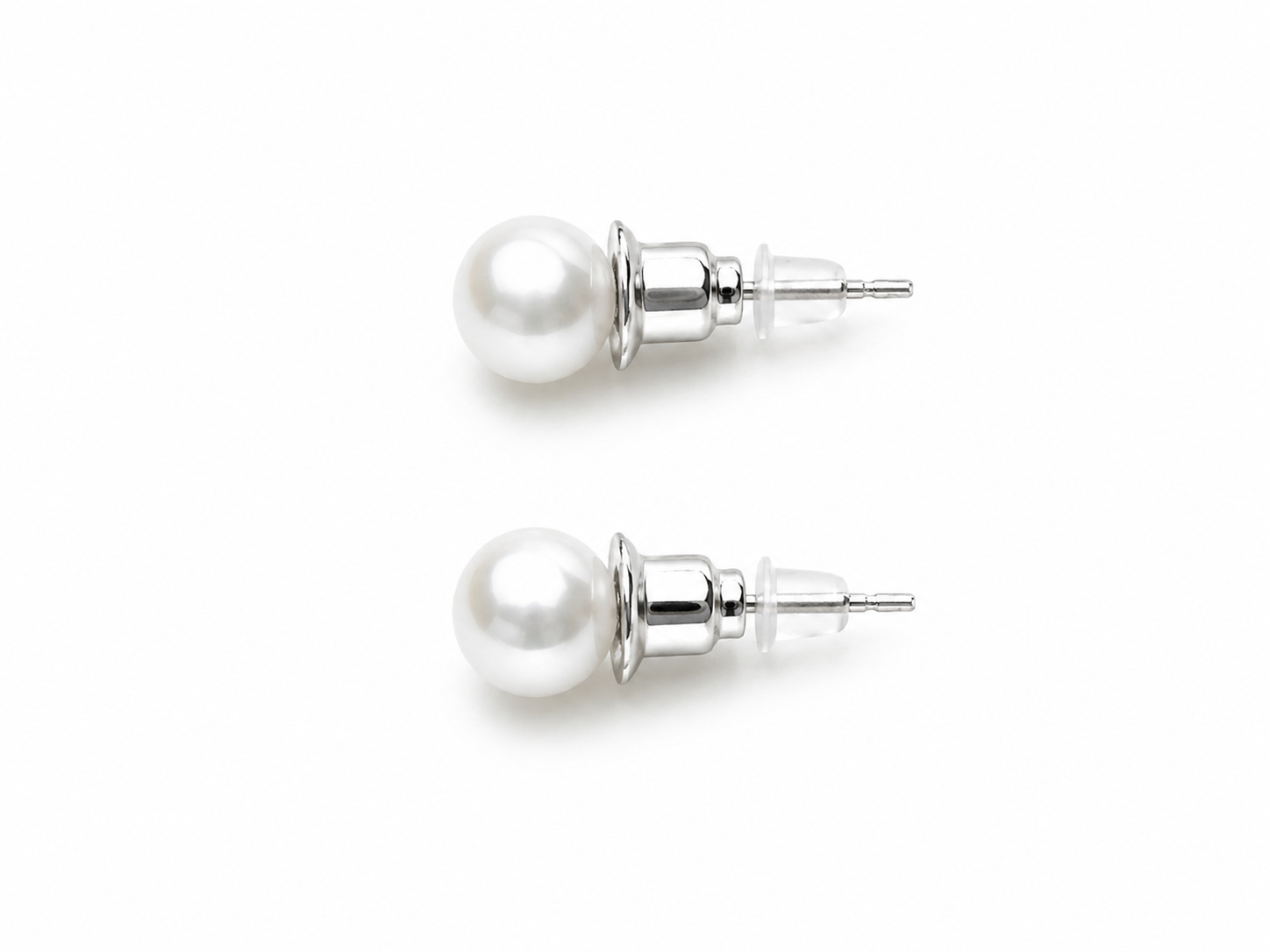 Pearl Stud Alloy Earrings.