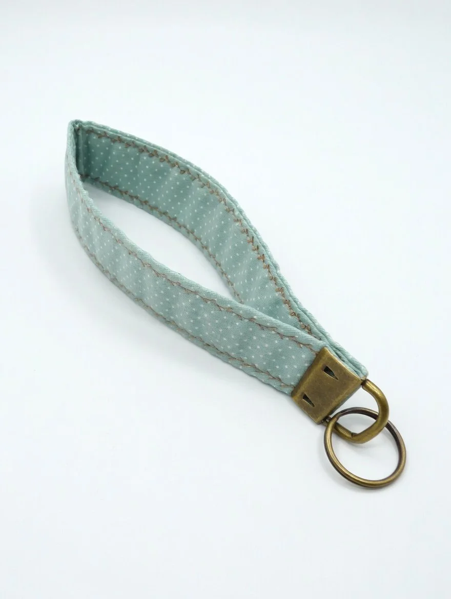 Polka Dot Wristlet Keychain
