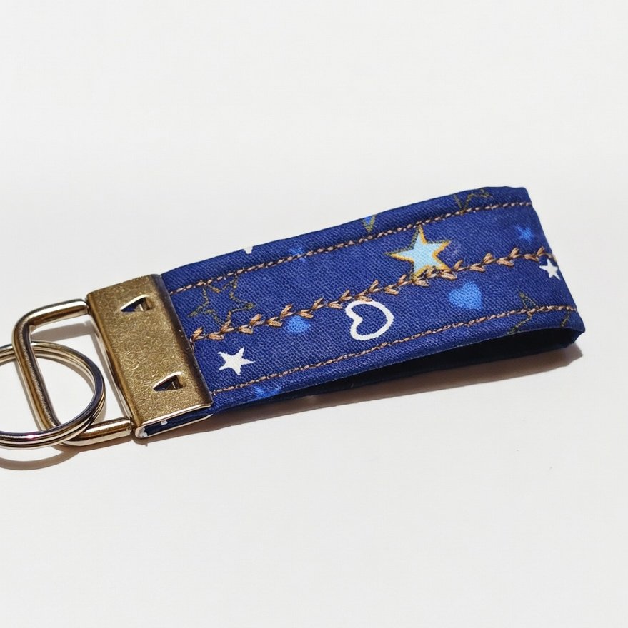 Stars and Hearts Mini Lanyard Keychain