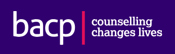 BAFP logo with the text 'counselling changes lives' on a dark purple background