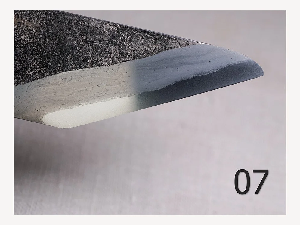 Swatch 07 — kasumi finish on the reference blade, available on request