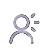 Icon of a male gender symbol in purple.