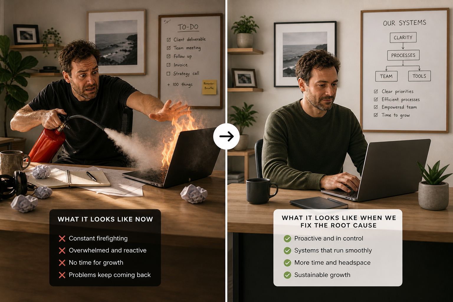 From putting our fires to clarity in your small business
