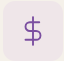 Dollar sign symbol.