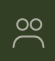 A simple black and white icon of a person's face and shoulders