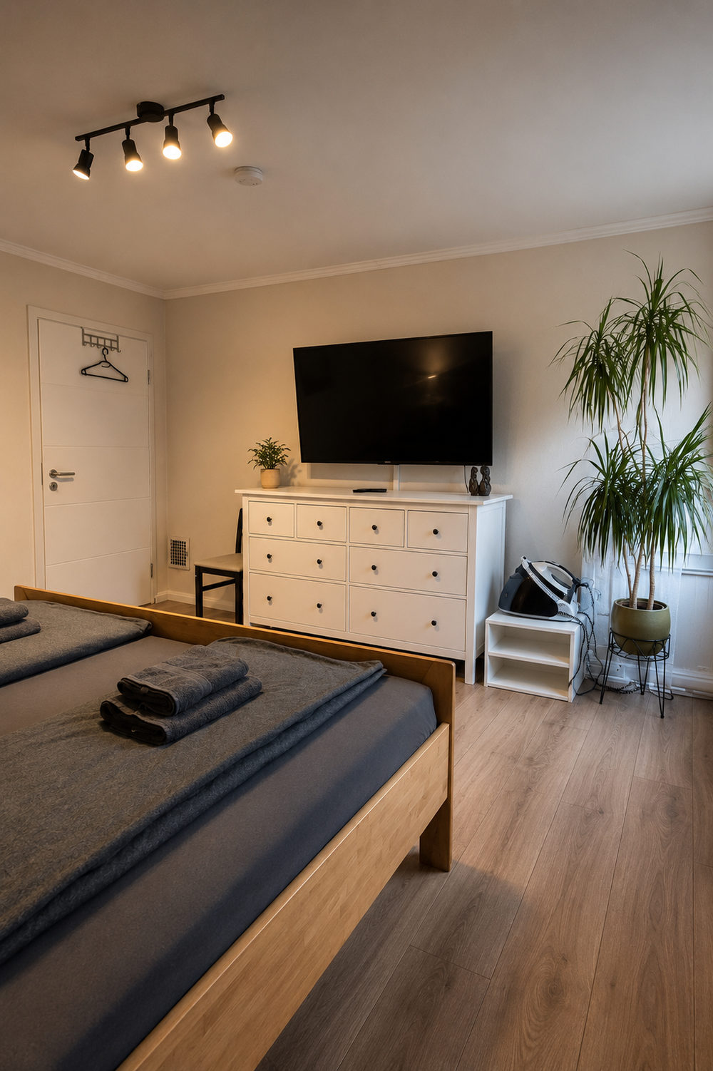 Schlafzimmer für Gäste im Ferienhaus Dhrontal