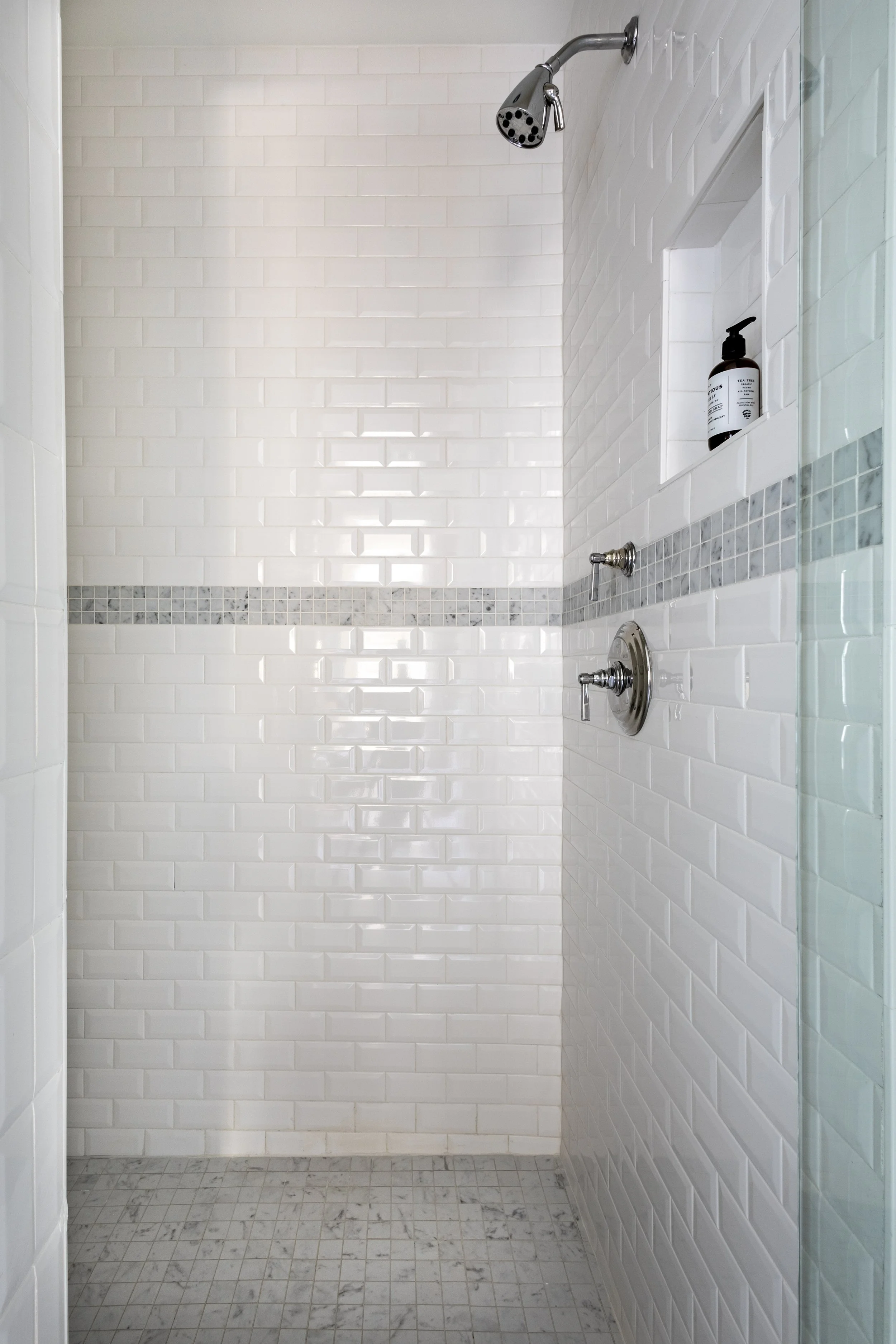 Sky blue bathroom shower detail Kiawah Island South Carolina