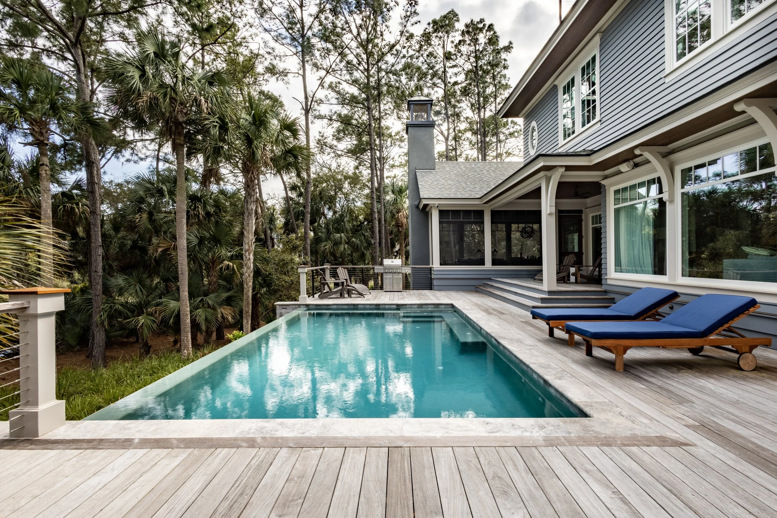Pool deck Kiawah Island beach house