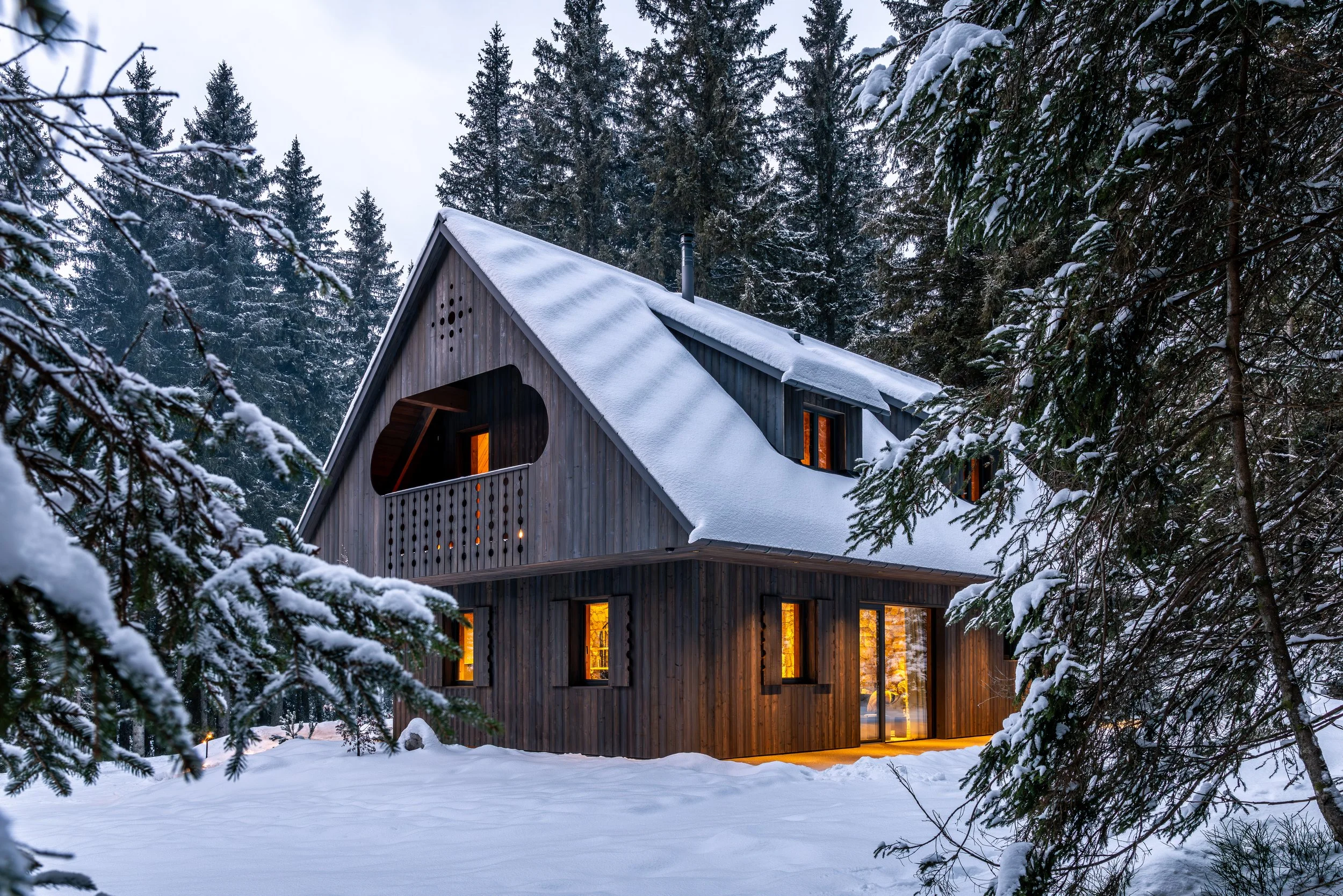 External architecture, mountain chalet Julian Alps
