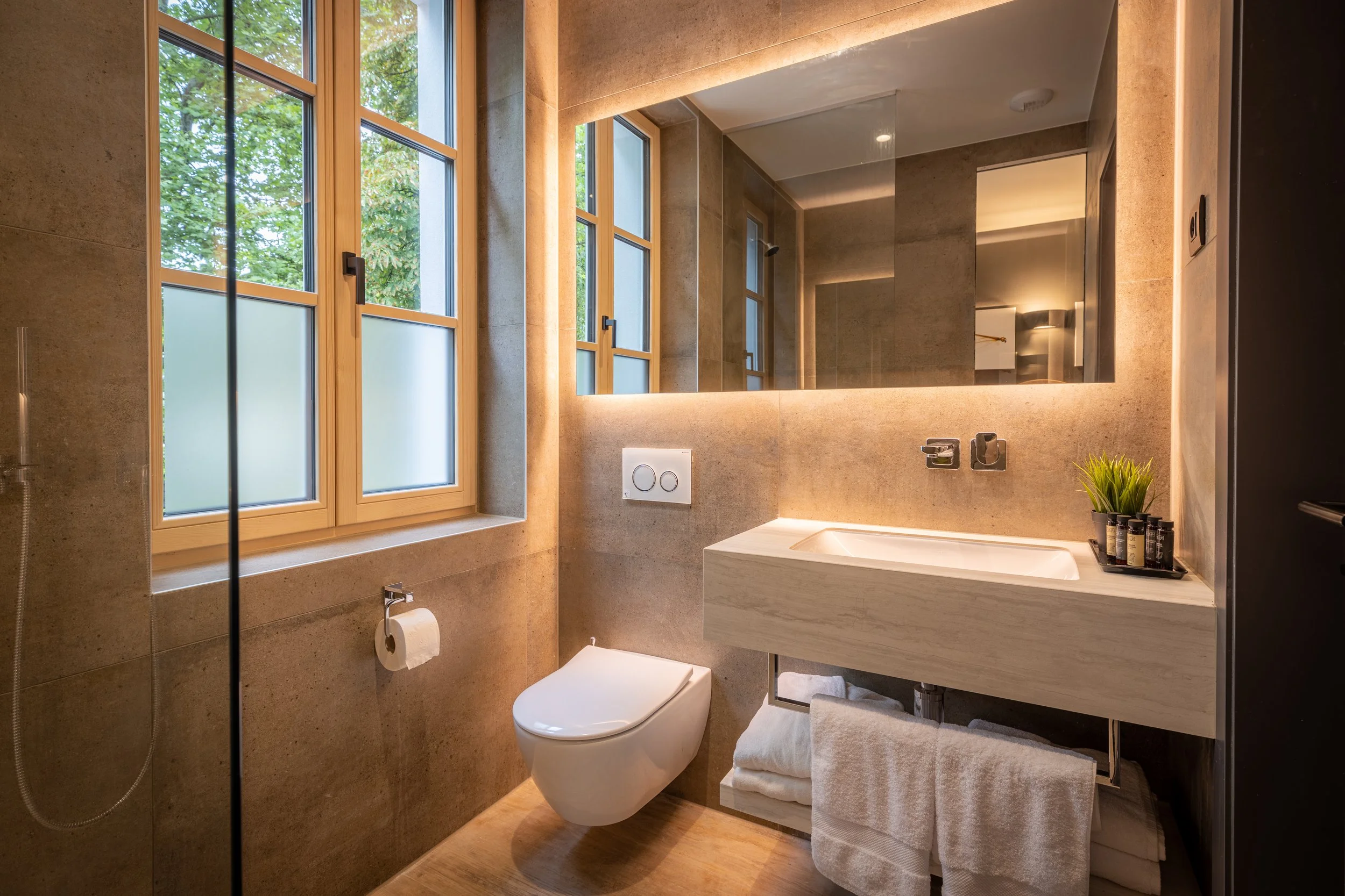 Sunrose 7 boutique hotel bathroom design Bohinj Slovenia