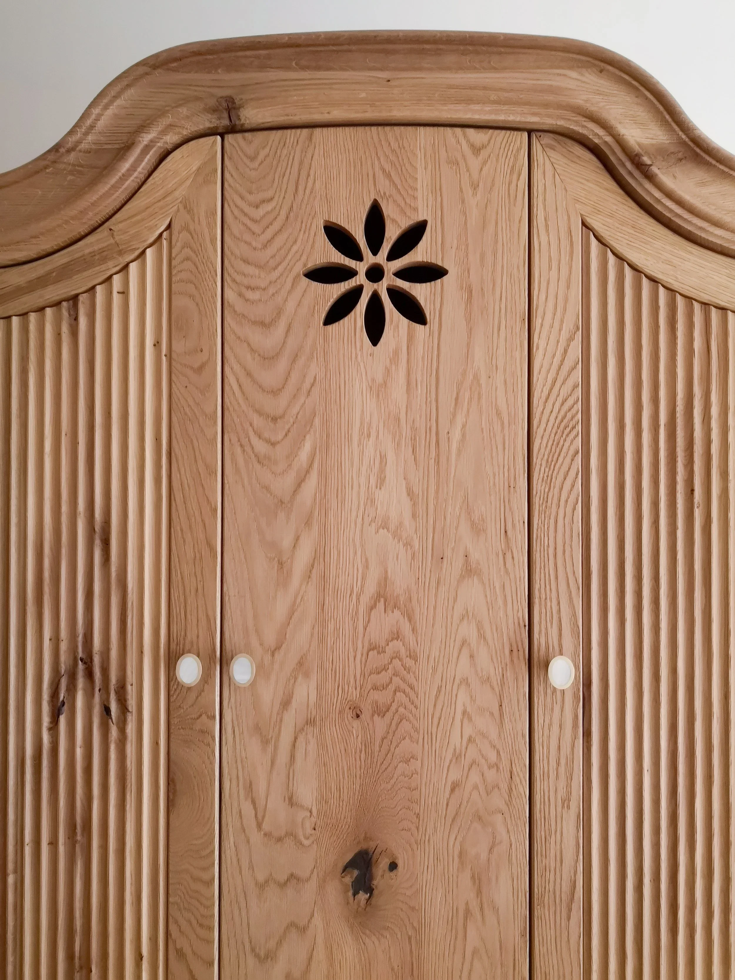 Bespoke armoire detail Slovenian family home