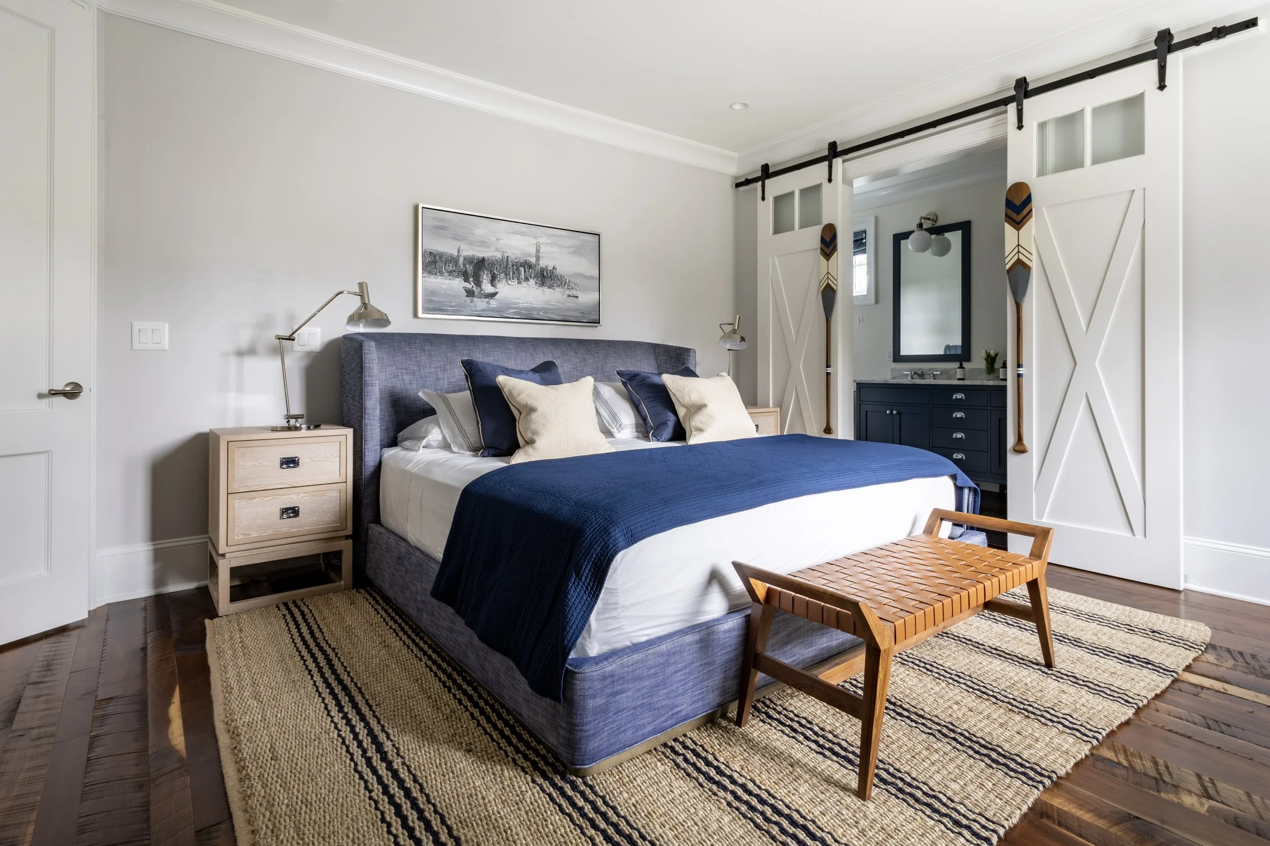 Coastal style bedroom, beach house Kiawah Island