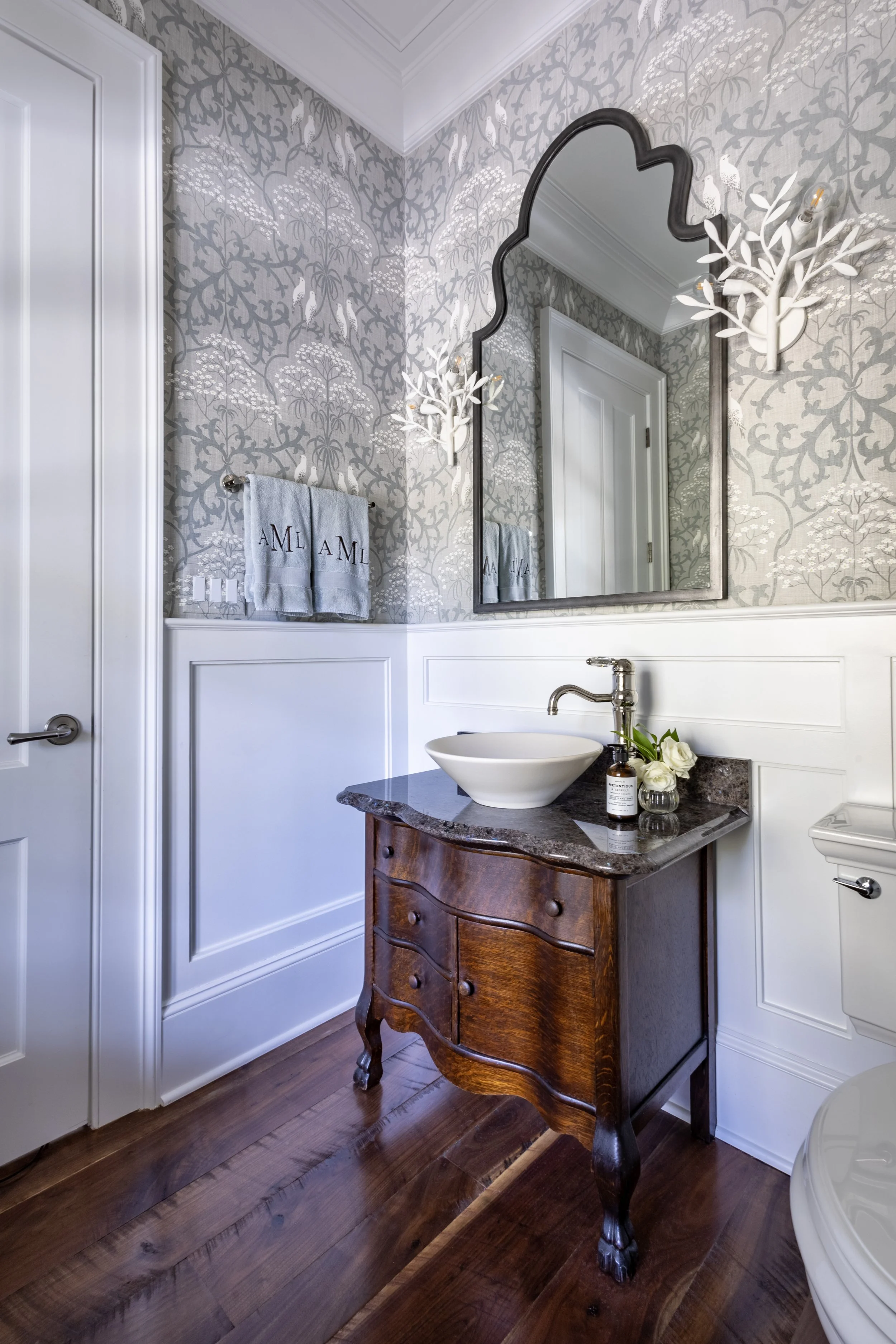 Beach house powder room, Kiawah Island South Carolina