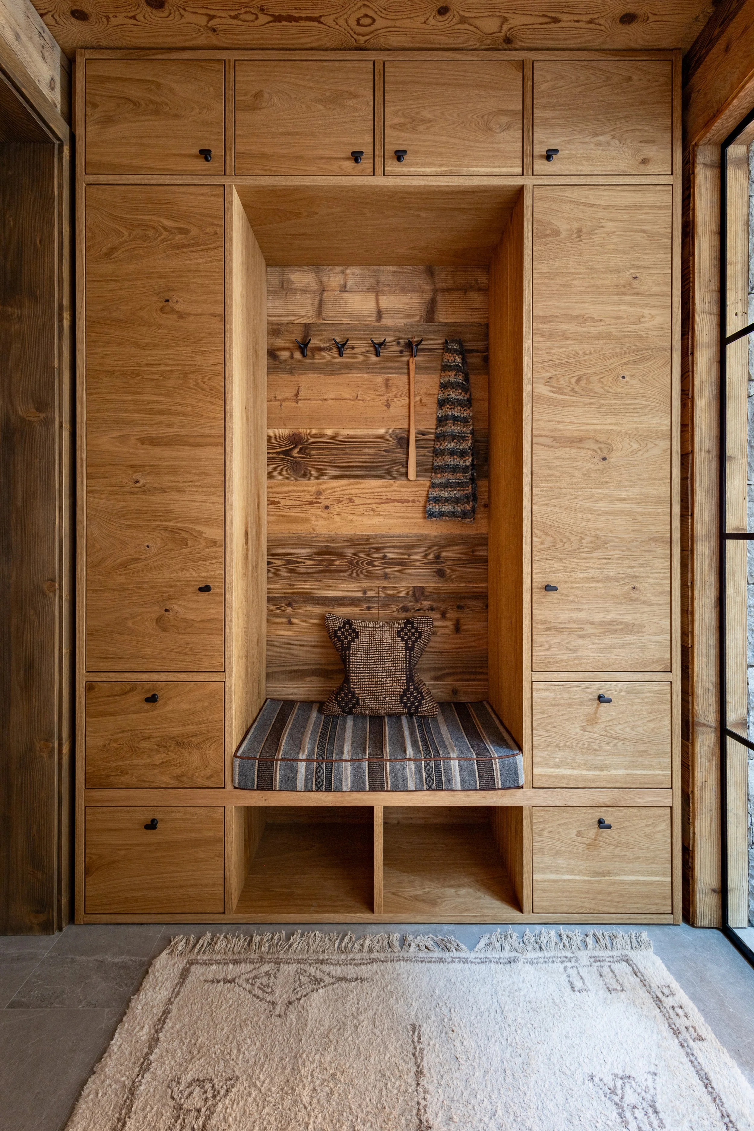 Entrance hall coat closet, Julian Alps mountain chalet
