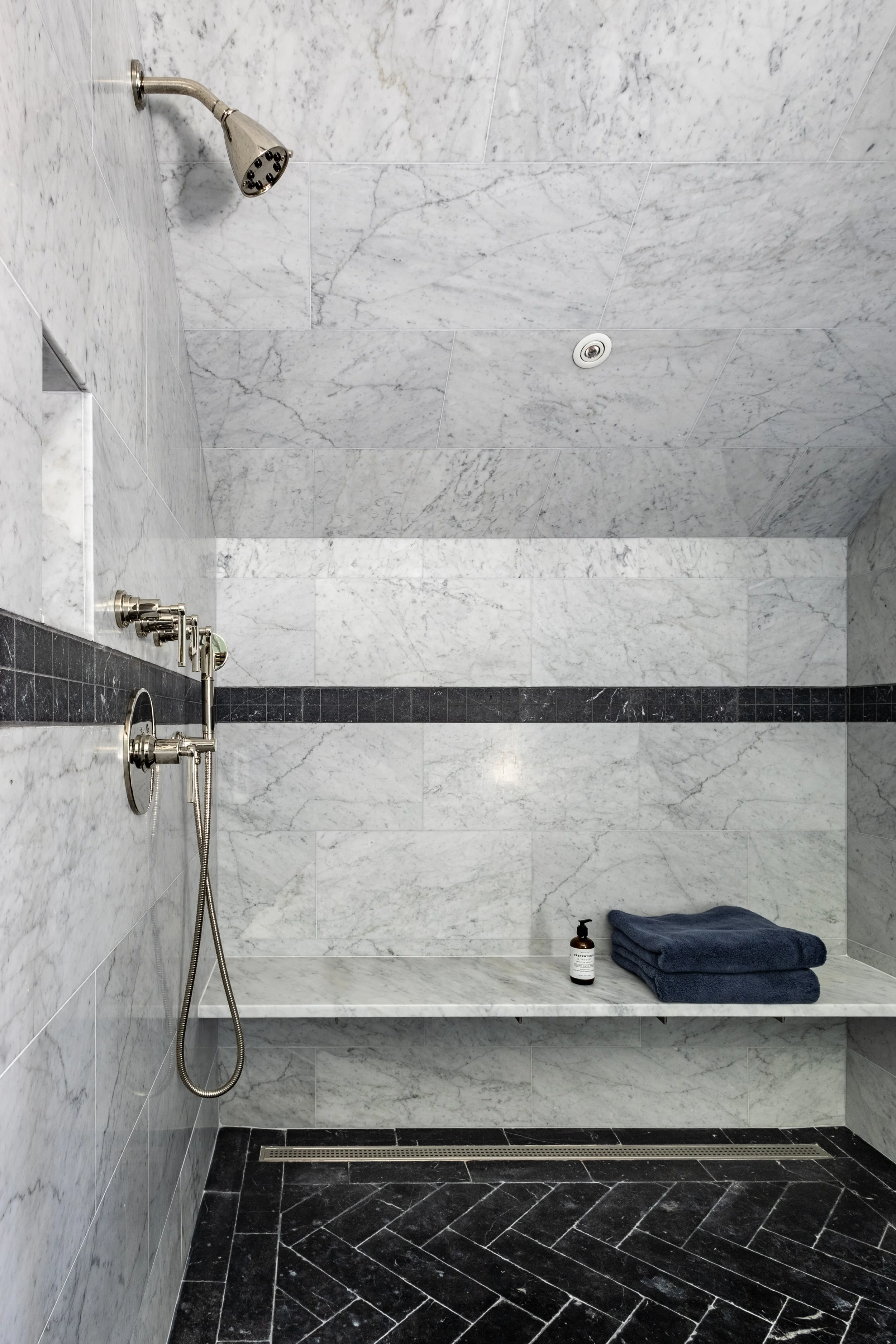 Coastal bathroom shower detail Kiawah Island South Carolina