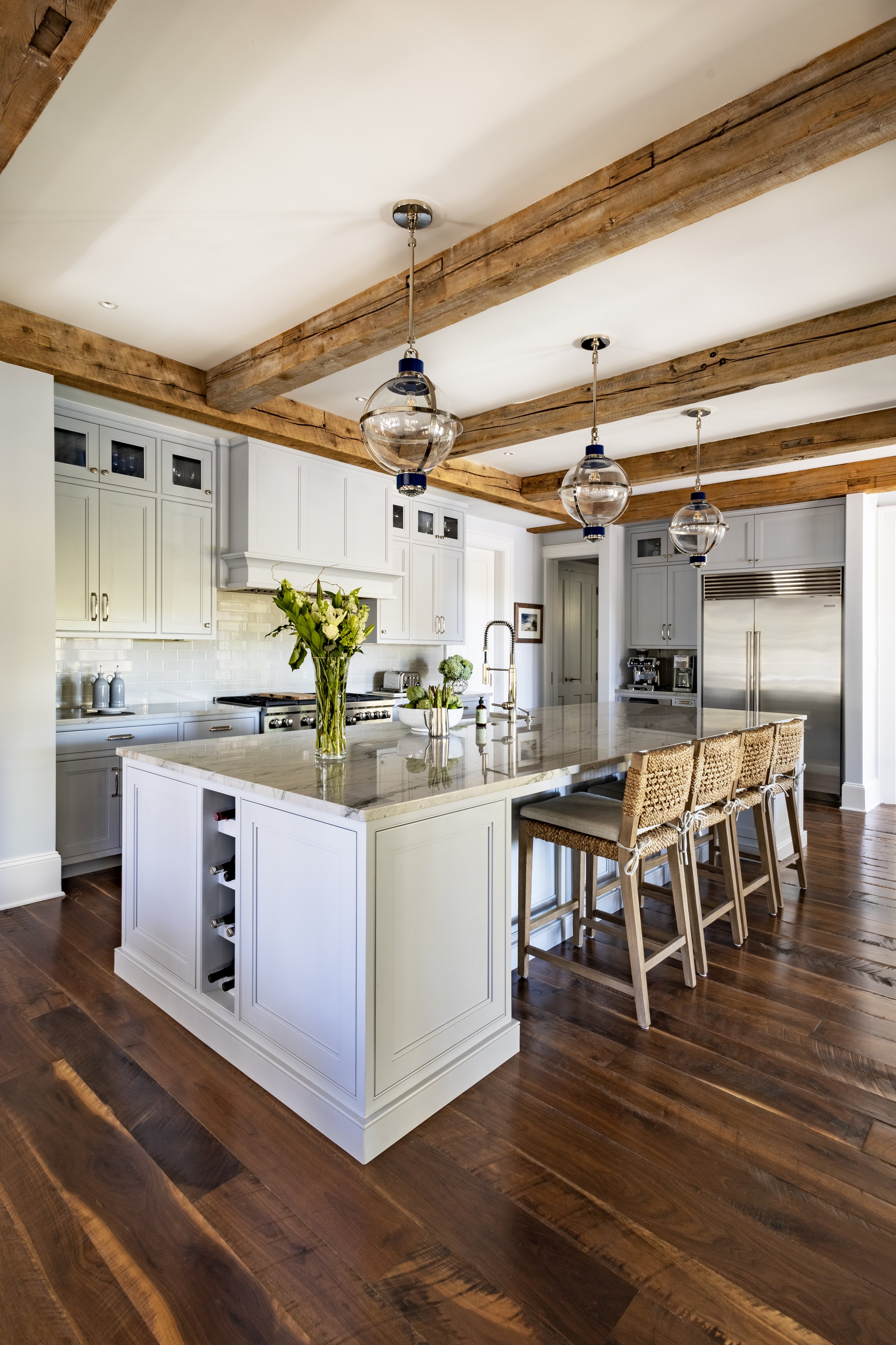 Coastal kitchen interior, Kiawah Island beach house