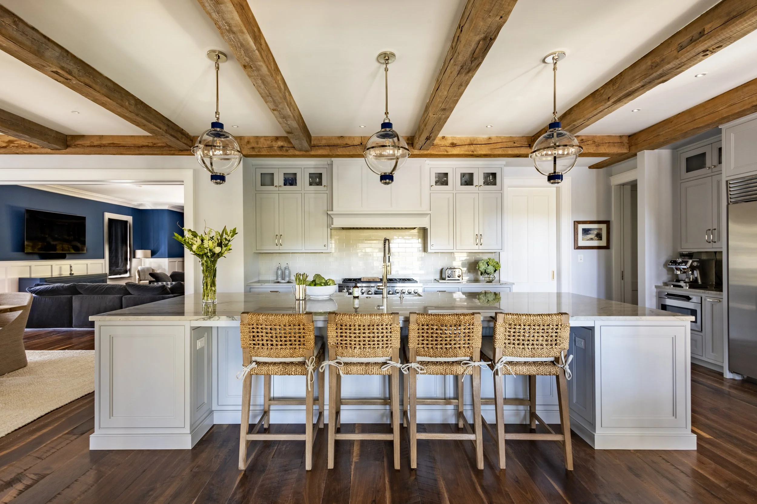 Coastal kitchen design Kiawah Island beach house