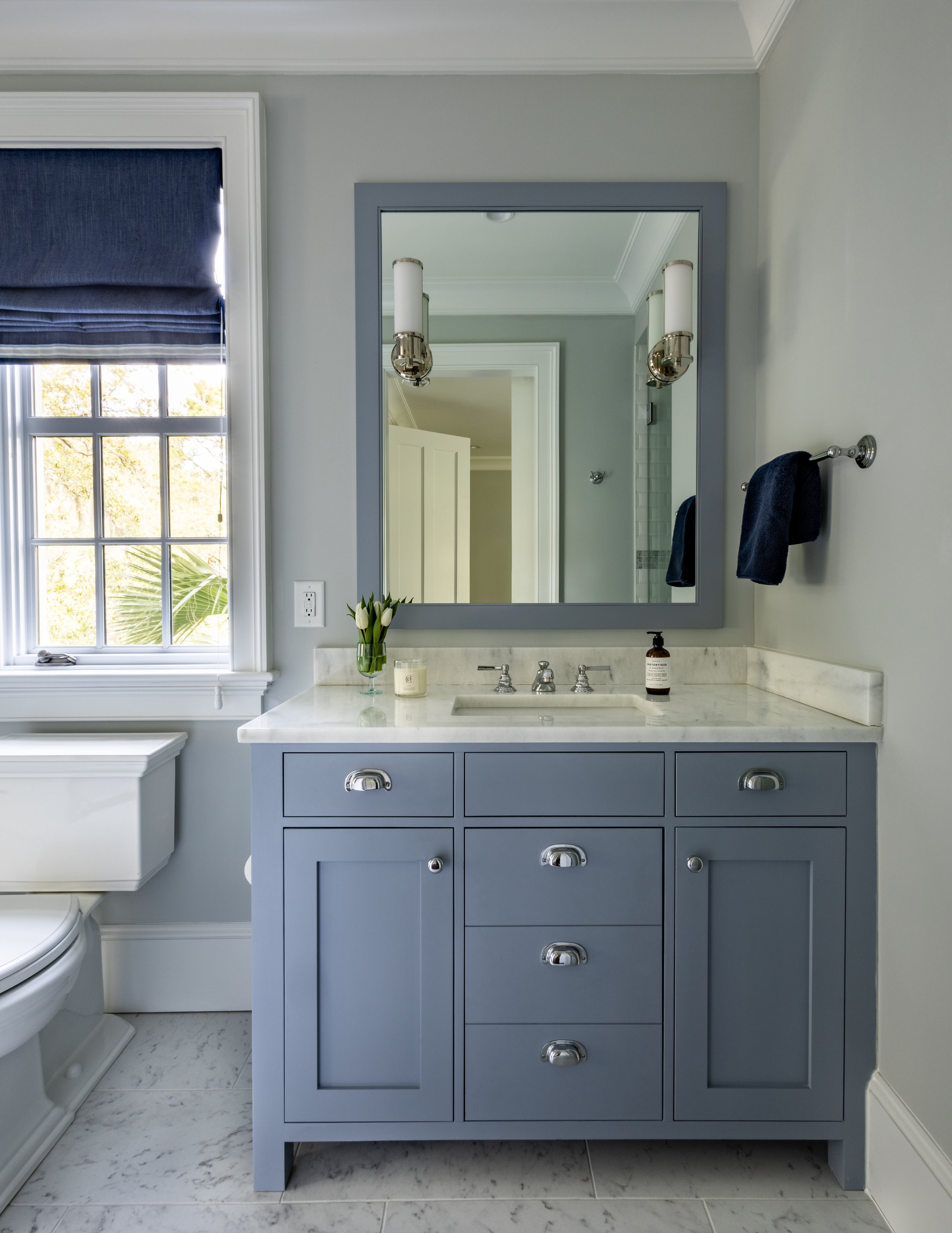 Sky blue bathroom vanity Kiawah Island South Carolina
