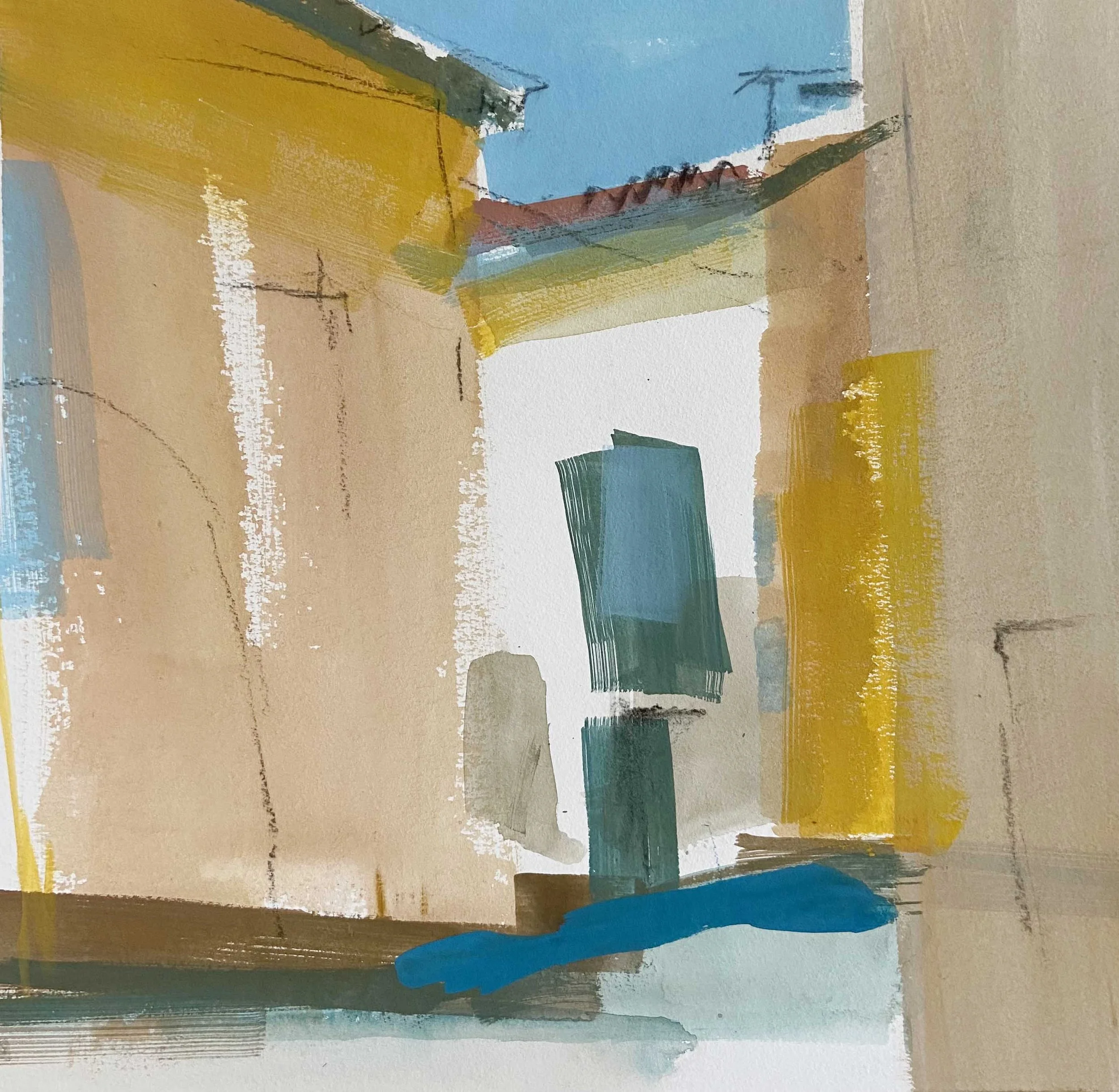 Provence, Saignon 2 | Gouache 40x40 cm