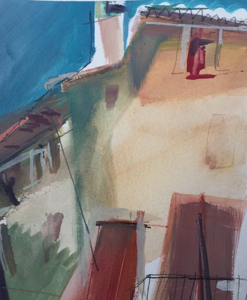 Provence, Saignon 3 | Gouache 40x30 cm