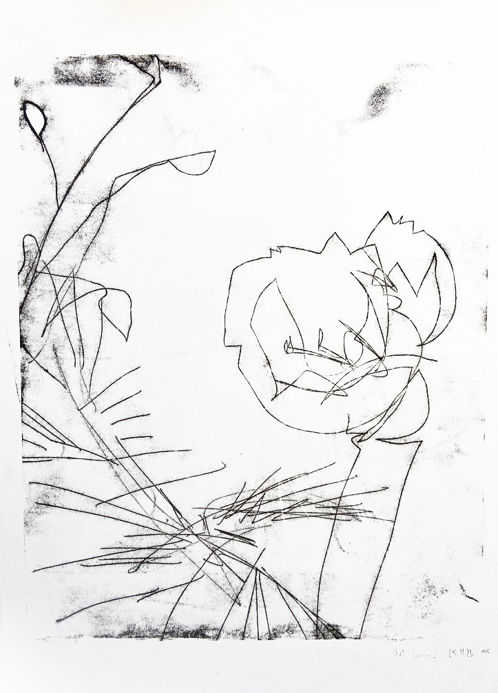 Amaryllis | Monotypie 42x30 cm