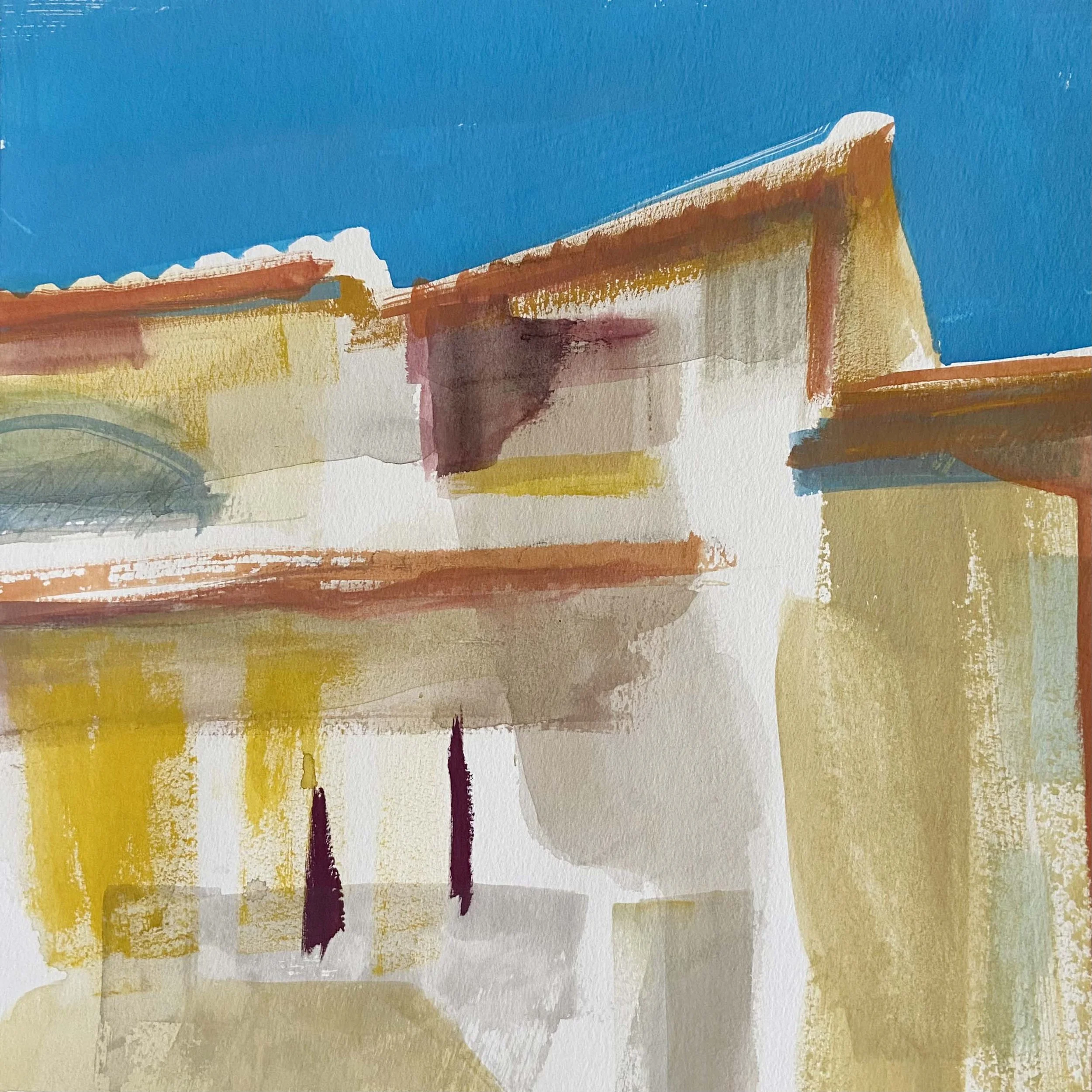 Provence, Saignon 1 | Gouache 40x40 cm